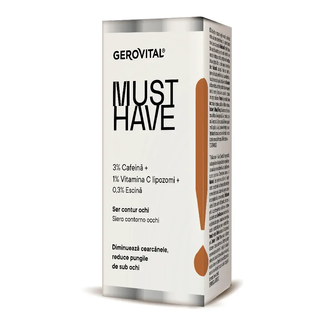 Ser contur de ochi 3% Cafeina Must Have, 30 ml, Gerovital