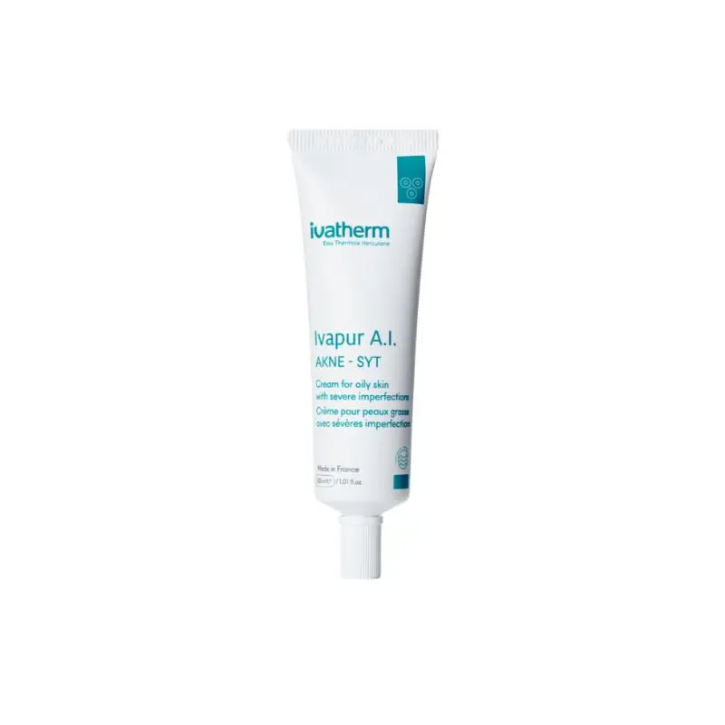 Crema pentru piele grasa cu imperfectiuni severe Ivapur A.I Akne-Syt, 30ml, Ivatherm