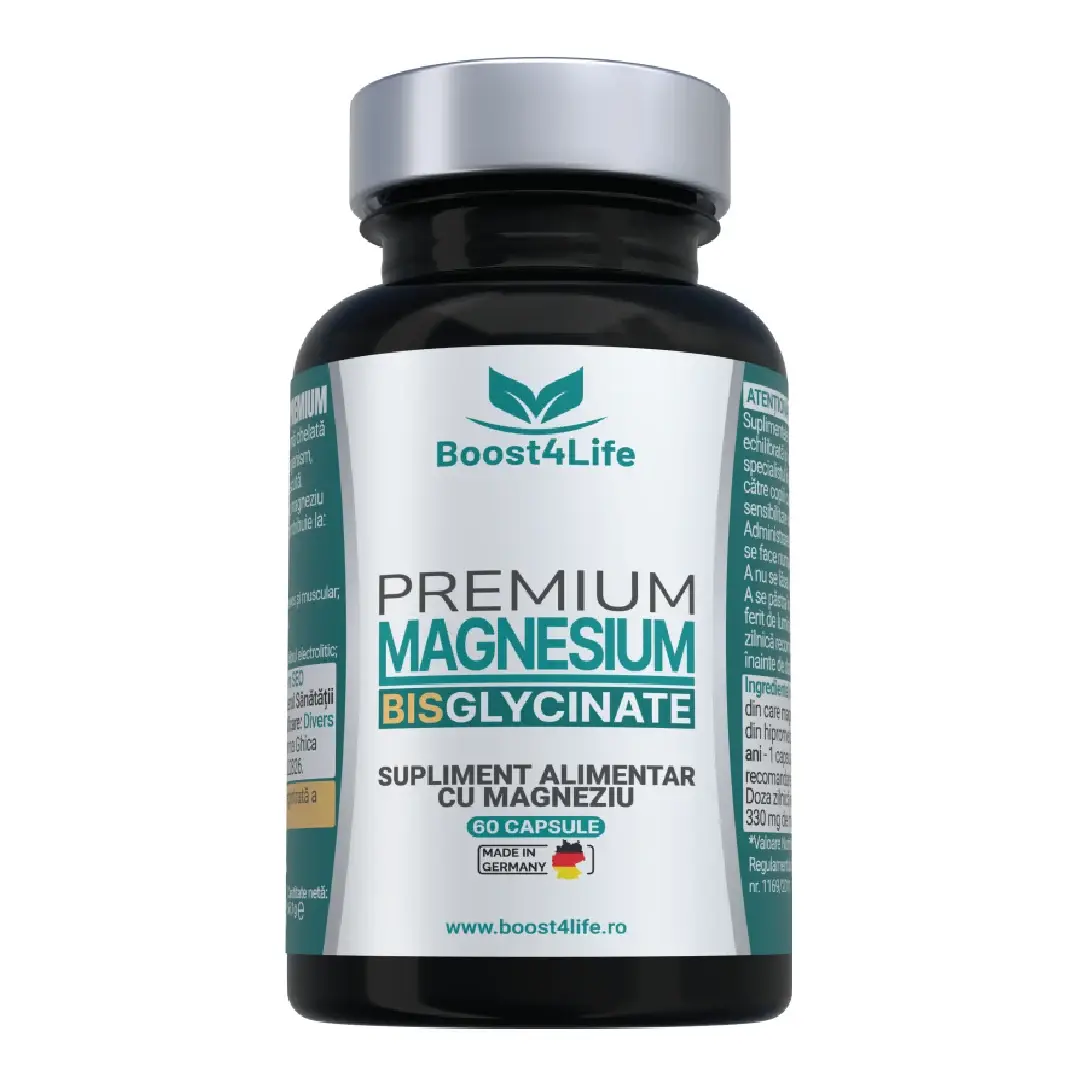 Magneziu Bisglicinat Premium, 60 capsule, Boost4Life