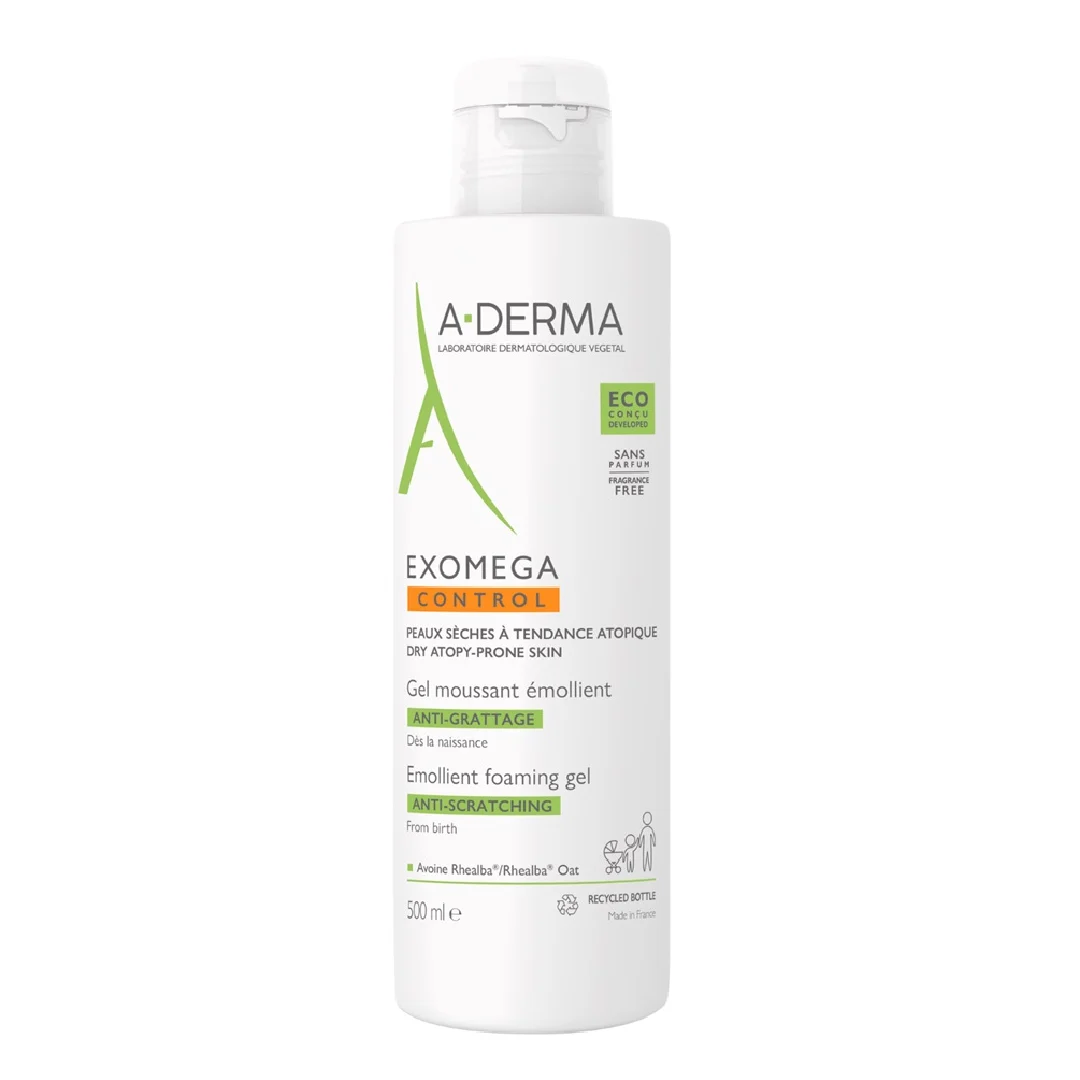 Gel spumant emolient Exomega Control, 500 ml, A-Derma