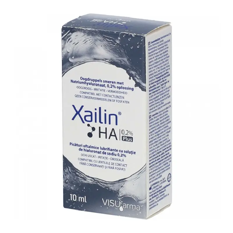 Picaturi oftalmice Xailin HA 0.2% Plus, 10ml, Visufarma
