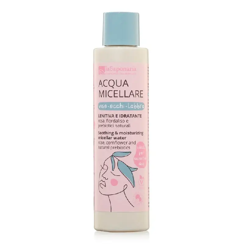Apa micelara cu trandafir, floare de colt si prebiotice, 200ml, La Saponaria