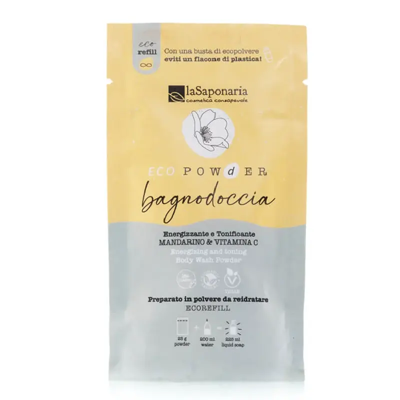 Gel de dus pudra energizant, 25g, La Saponaria