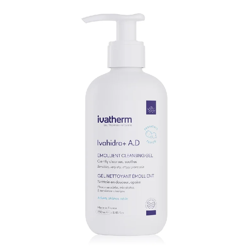Gel de spalare emolient Ivahidra+ A.D, 250 ml, Ivatherm