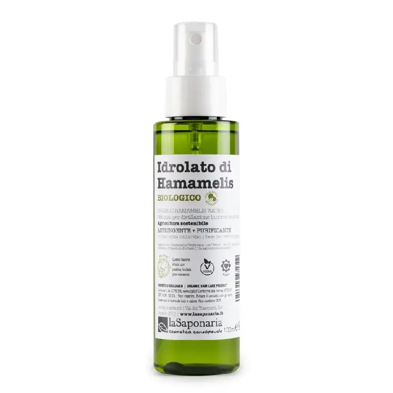 Hidrolat bio (apa florala) de hamamelis, 100ml, La Saponaria