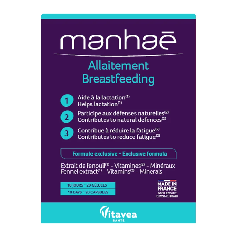 Allaitement, 20 capsule vegetale, Manhae