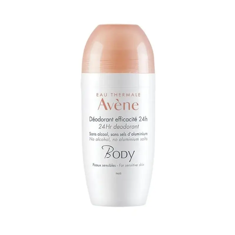 Avene Deodorant roll-on 24H pentru piele sensibila, 50 ml