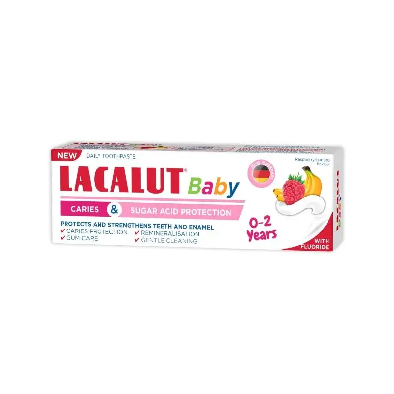 Pasta de dinti Lacalut Baby,  0-2 ani, 55 ml,  Zdrovit