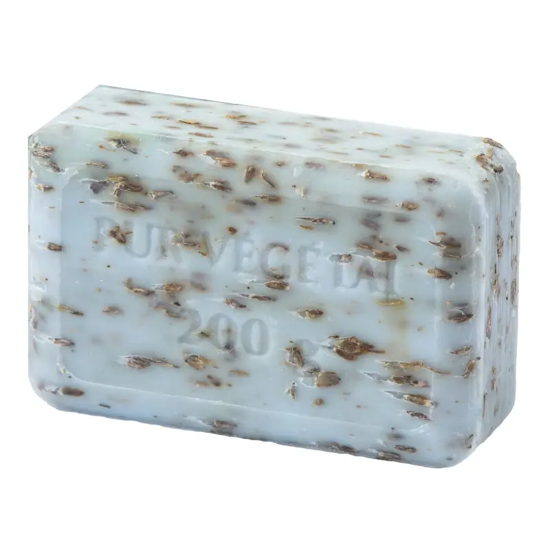 Sapun exfoliant cu flori de lavanda si ulei de migdale, 200g, Apidava