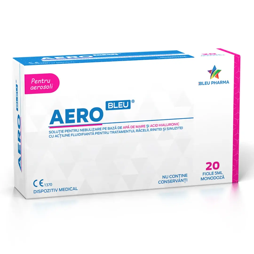 Solutie pentru nebulizare Aero Bleu, 20 fiole*5 ml, Bleu Pharma