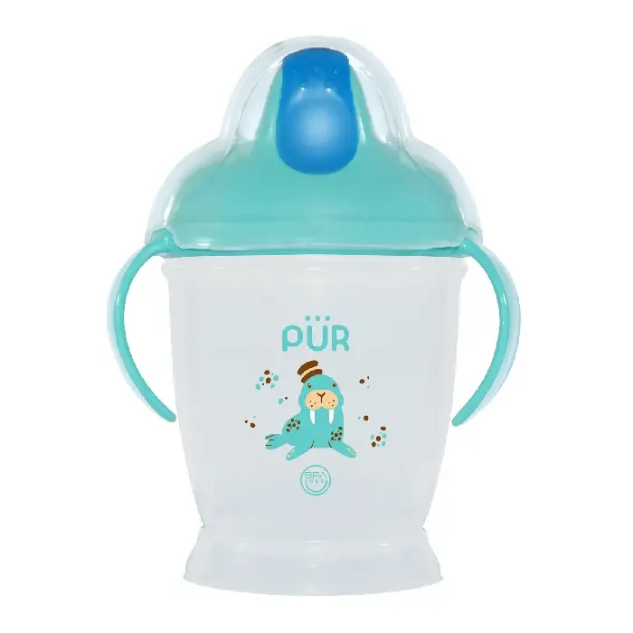Cana de baut cu cioc dur, +6 luni, verde, PUR