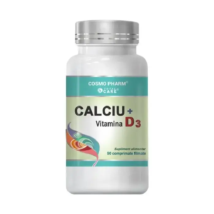 Calciu + Vitamina D3, 90 tablete, Cosmo Pharm