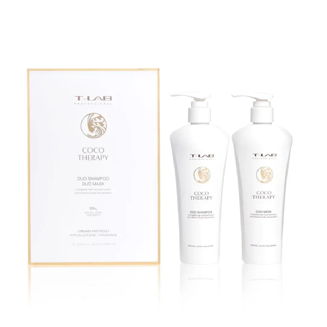 Set Profesional Duo Sampon si Masca Coco Therapy, 600ml, T-LAB