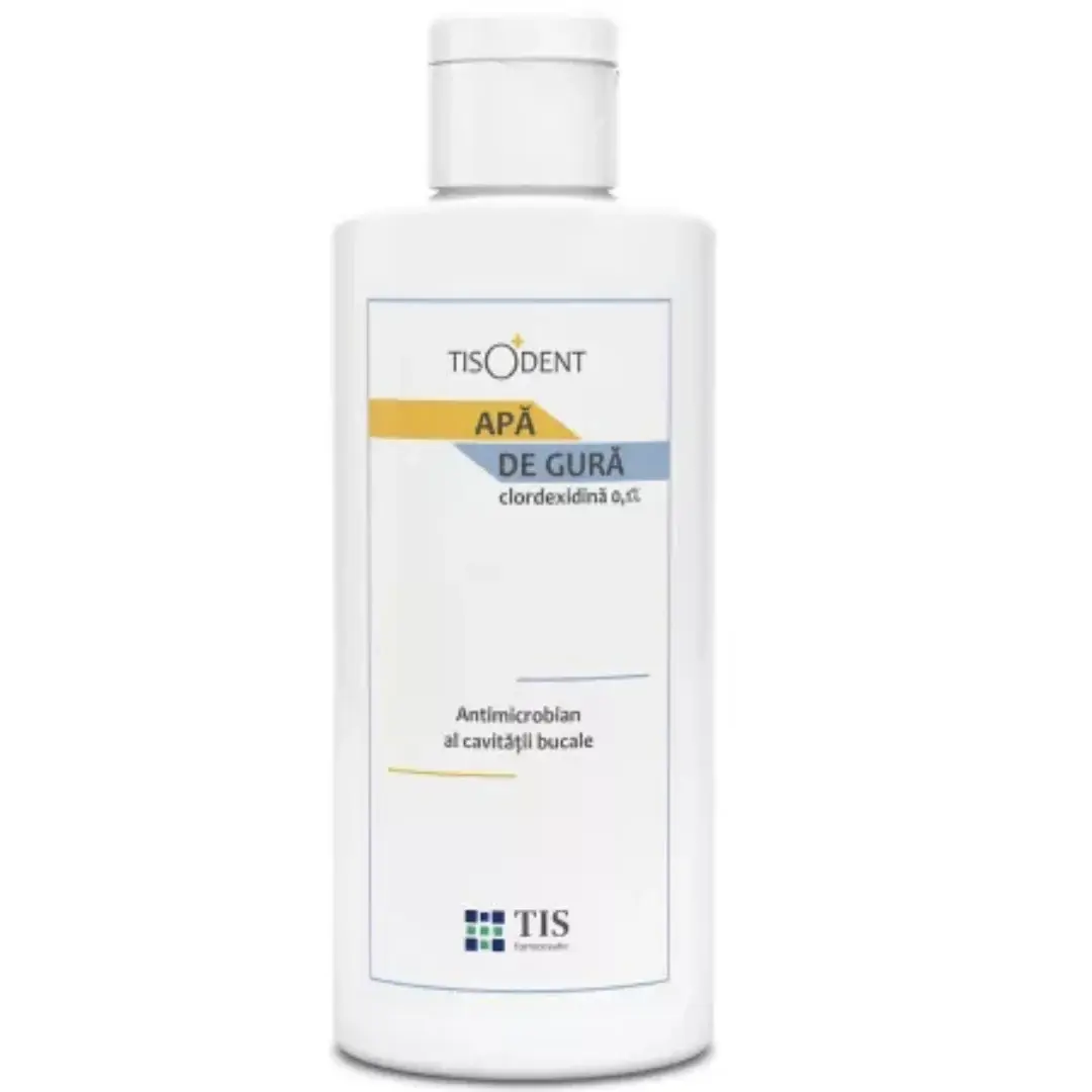 Apa de gura cu clorhexidina 0.1% Tisodent, 250ml, Tis Farmaceutic