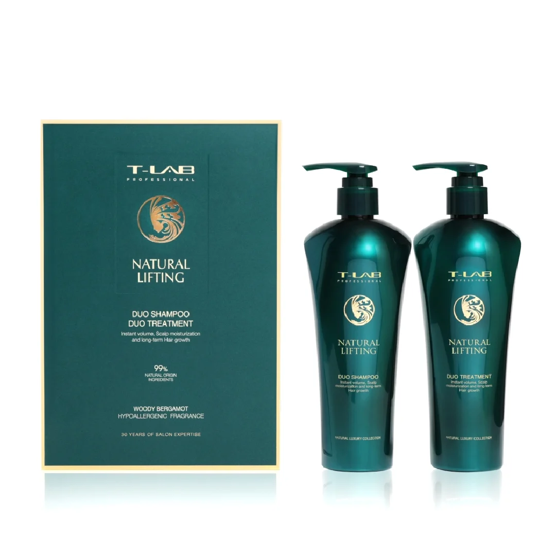 Set Profesional Duo Sampon si Tratament Natural Lifting, 600ml, T-LAB Professional