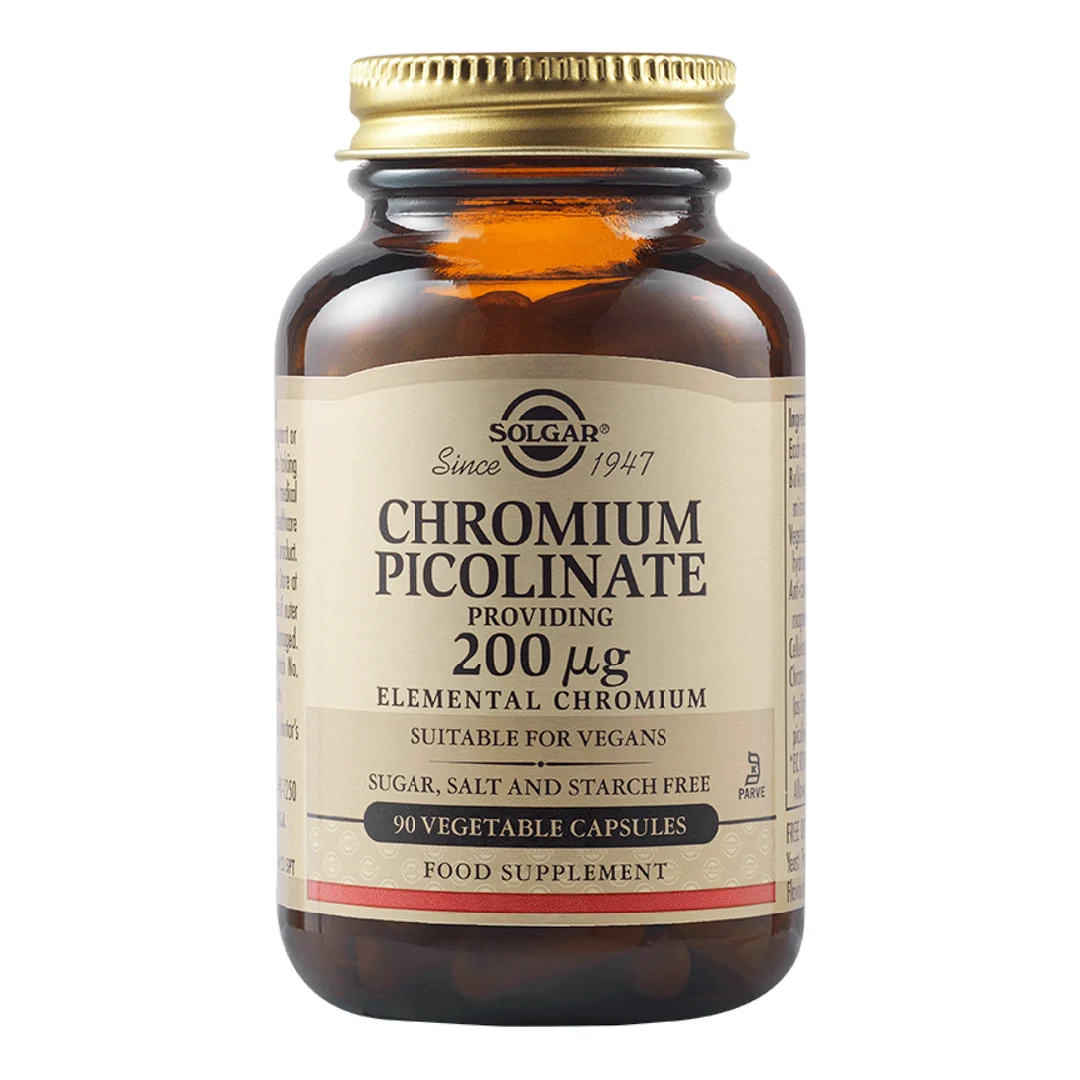 Picolinat de crom 200 mcg, 90 capsule, Solgar