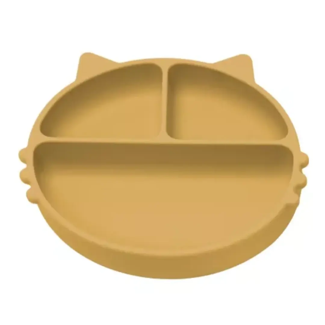 Farfurie compartimentata din silicon Kitty, 6 luni+, Honey, Appekids