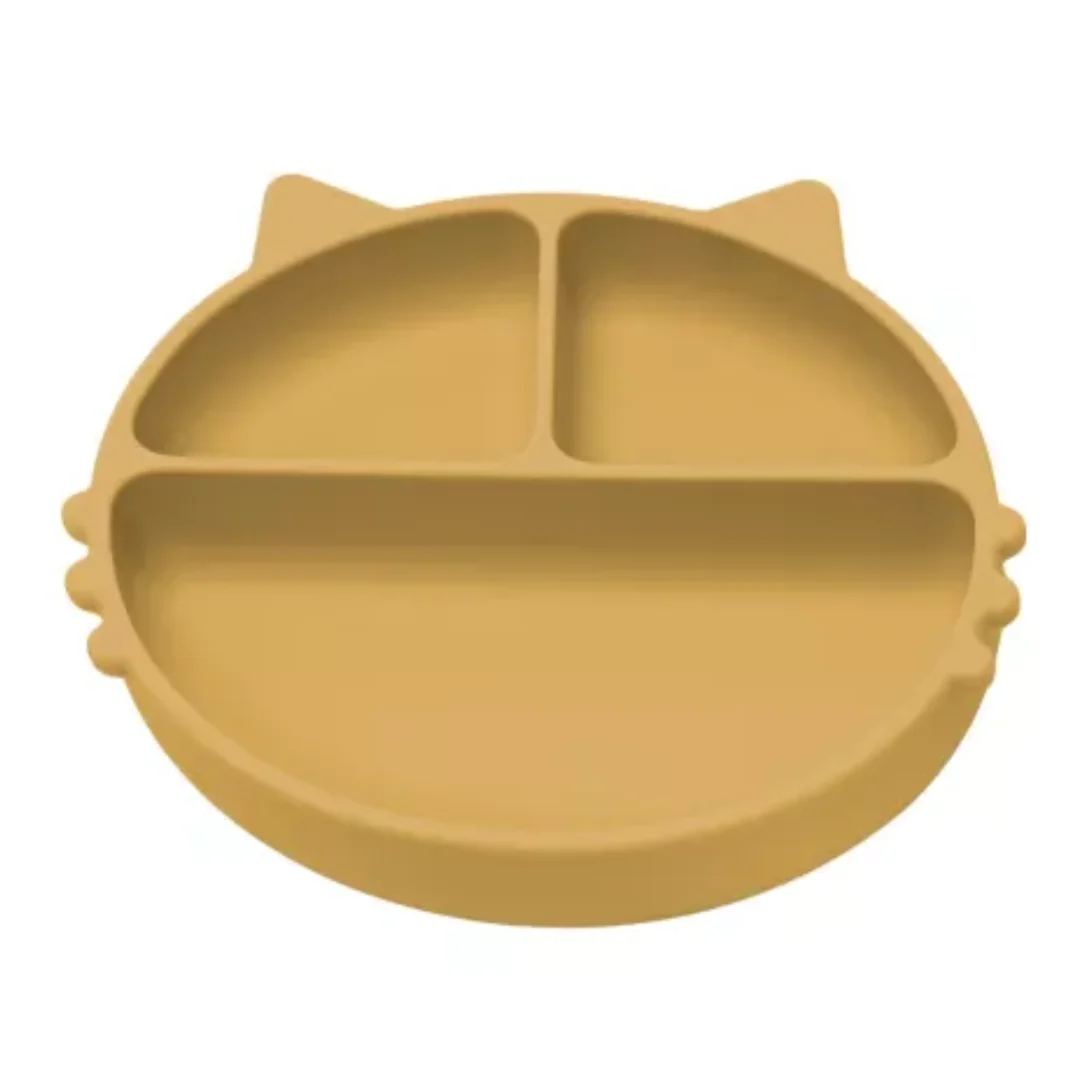 Farfurie compartimentata din silicon Kitty, 6 luni+, Honey, Appekids