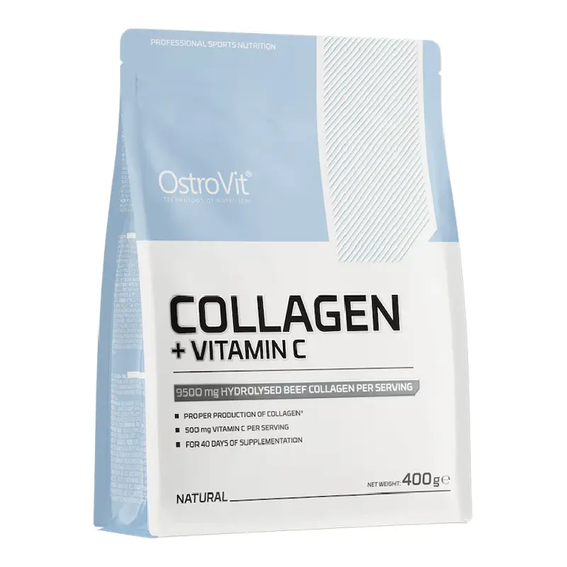 Colagen cu Vitamina C, Natural, 400 g, OstroVit