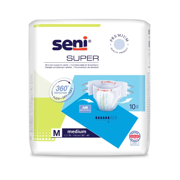 Scutece Super Medium, 10 bucati, Seni