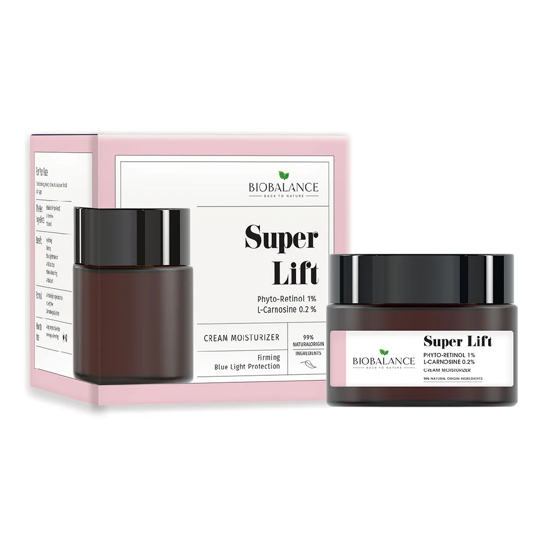 Crema lifting cu Fito-Retinol 1% + L-Carnosina 0.2 % Super Lift, 50 ml, Bio Balance