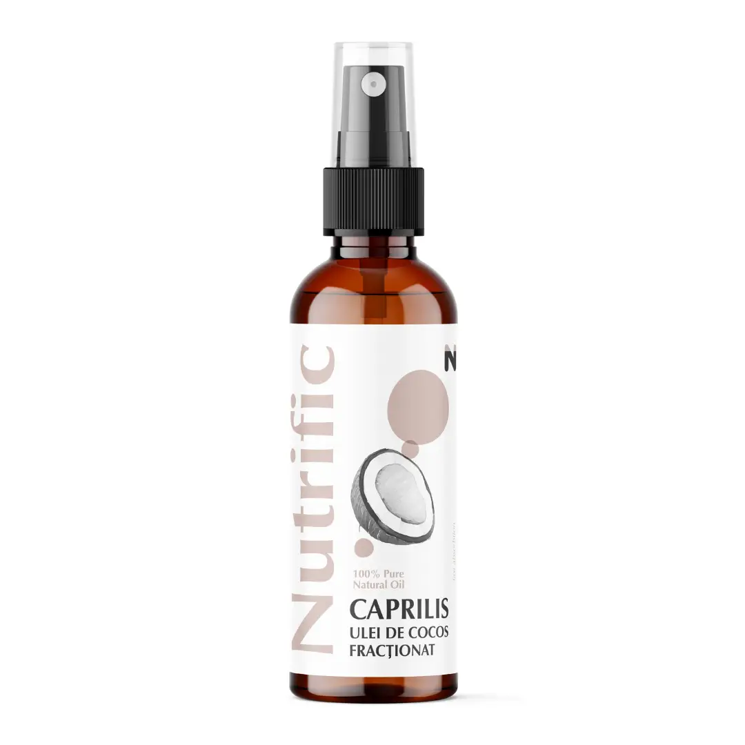 Ulei de cocos fractionat Caprilis, 100ml, Nutrific