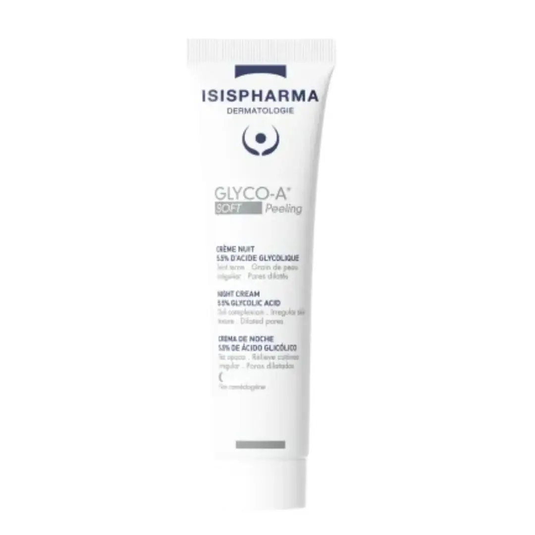 Crema de noapte cu acid glicolic 5.5% Glyco-A Soft Peeling, 30 ml, IsisPharma