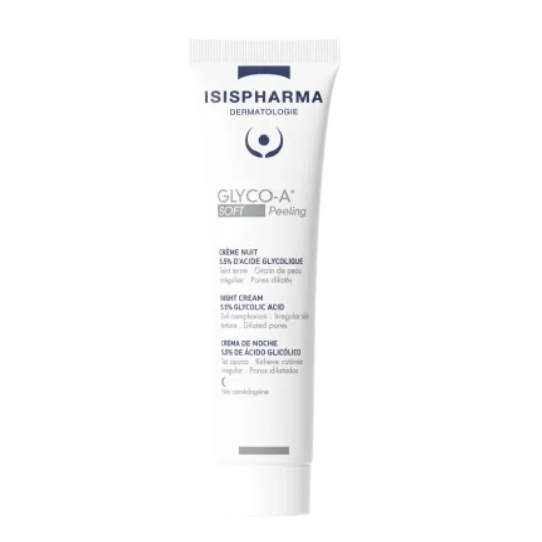Crema de noapte cu acid glicolic 5.5% Glyco-A Soft Peeling, 30 ml, IsisPharma
