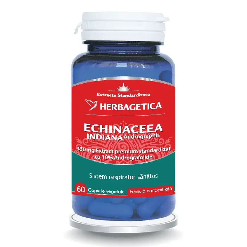 Echinaceea Indiana, 60 capsule, Herbagetica