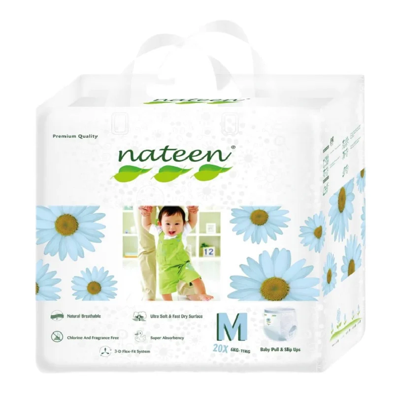 Scutece Pants Premium Line, 3D Flex&Fit, Nr.3, 6-10kg, 20 bucati, Nateen