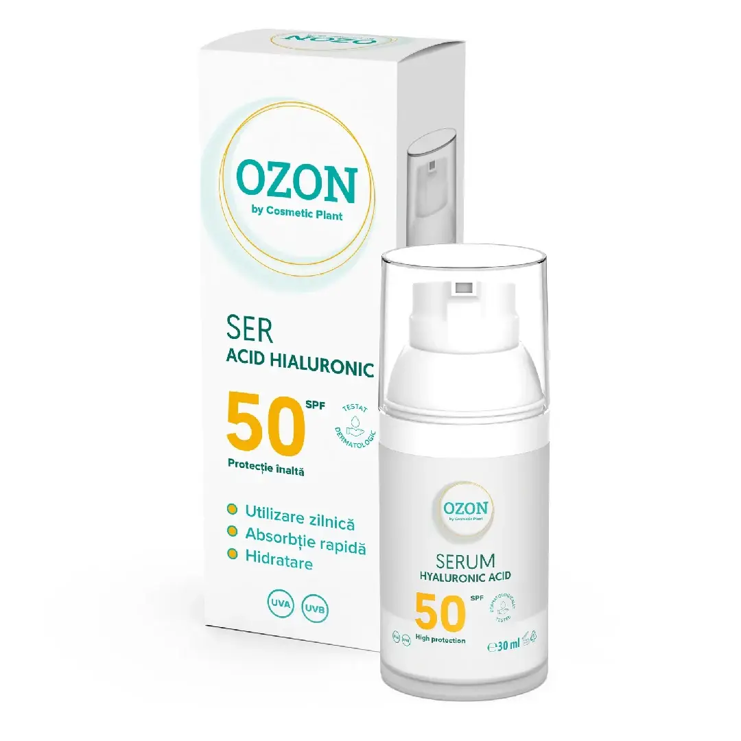 Ser Acid hialuronic SPF50 Ozon, 30ml, CosmeticPlant