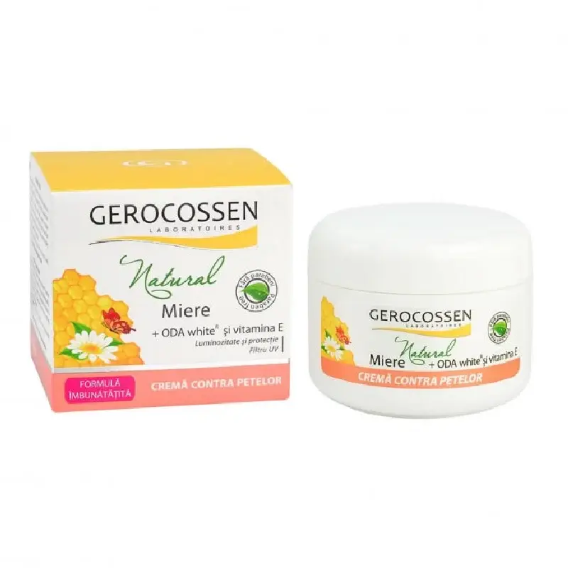 Crema contra petelor cu vitamina E, Natural Miere, 100 ml, Gerocossen