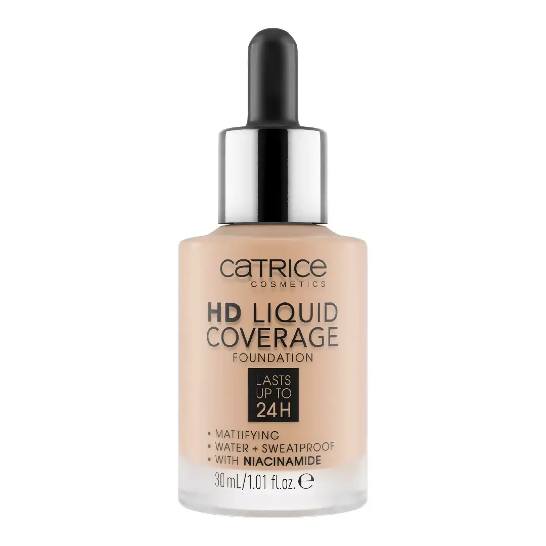 Fond de ten HD Liquid Coverage, 030 Sand Beige, 30 ml, Catrice