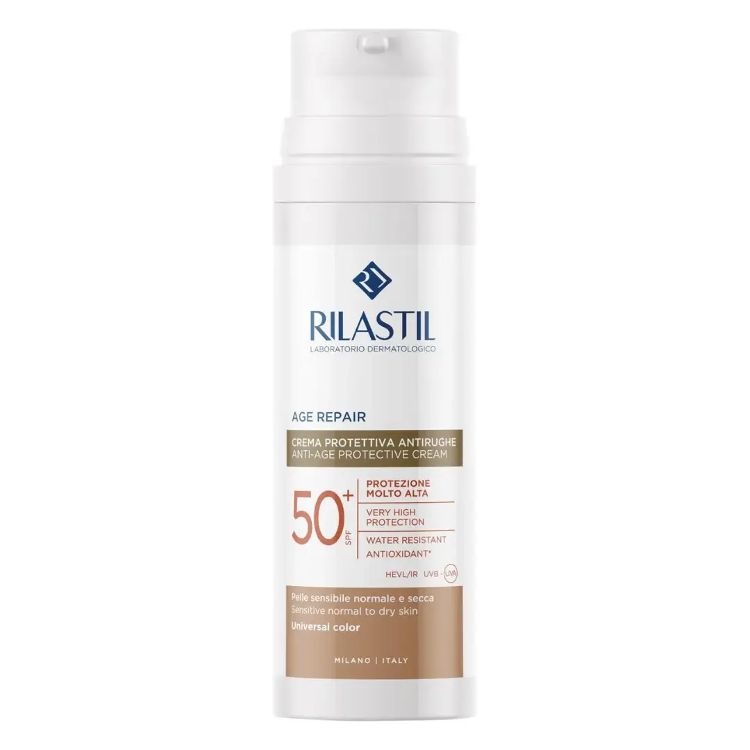 Crema colorata cu protectie solara SPF50+ Age Repair, Color Sun System, 50ml, Rilastil