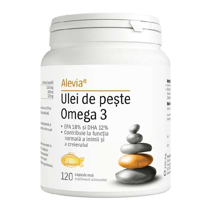 Ulei de peste Omega 3, 120 capsule, Alevia
