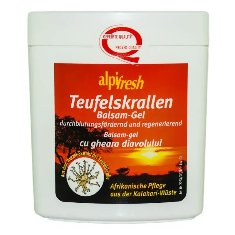 Balsam gel cu extract de Gheara Diavolului, 250 ml, Alpifresh