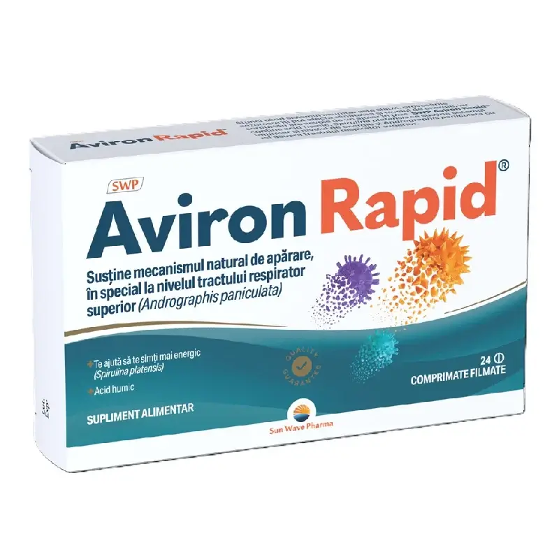 Aviron Rapid, 24 comprimate filmate, Sun Wave Pharma