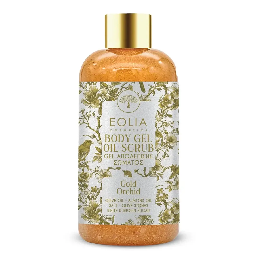 Gel de dus scrub pentru corp, Gold Orhid, 250ml, Eolia