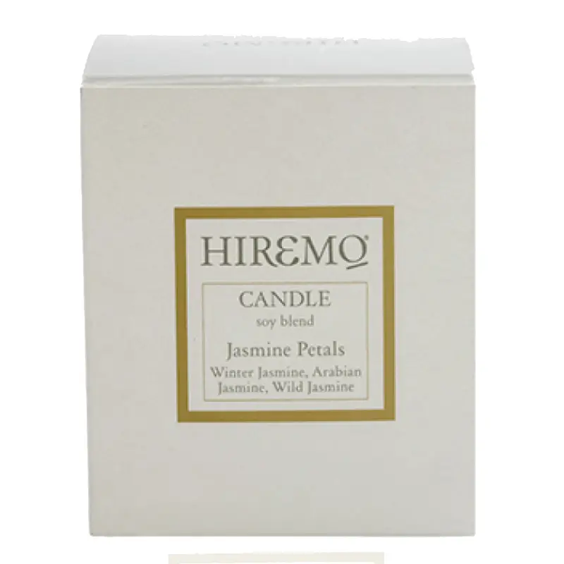 Lumanare din ceara de soia cu petale de iasomie Hiremo, 250 ml, Eolia