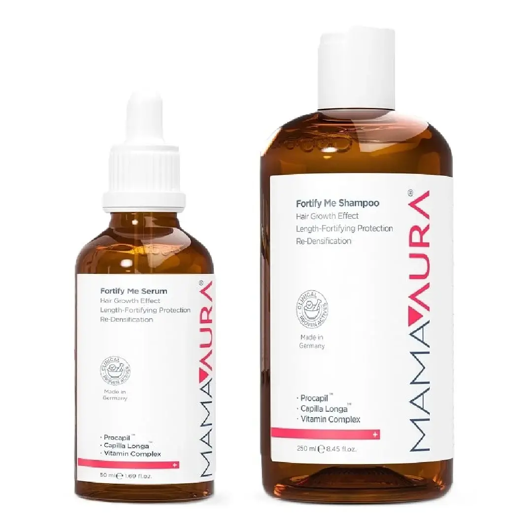 Pachet Sampon redensificator, 250ml + Ser redensificator, 50ml, Fortify Me, Mamaaura