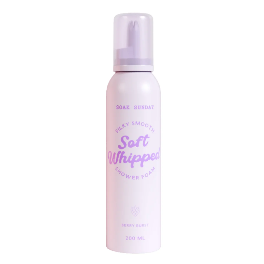Spuma de dus cu aroma de fructe de padure Soft Whipped, 200ml, Soak Sunday