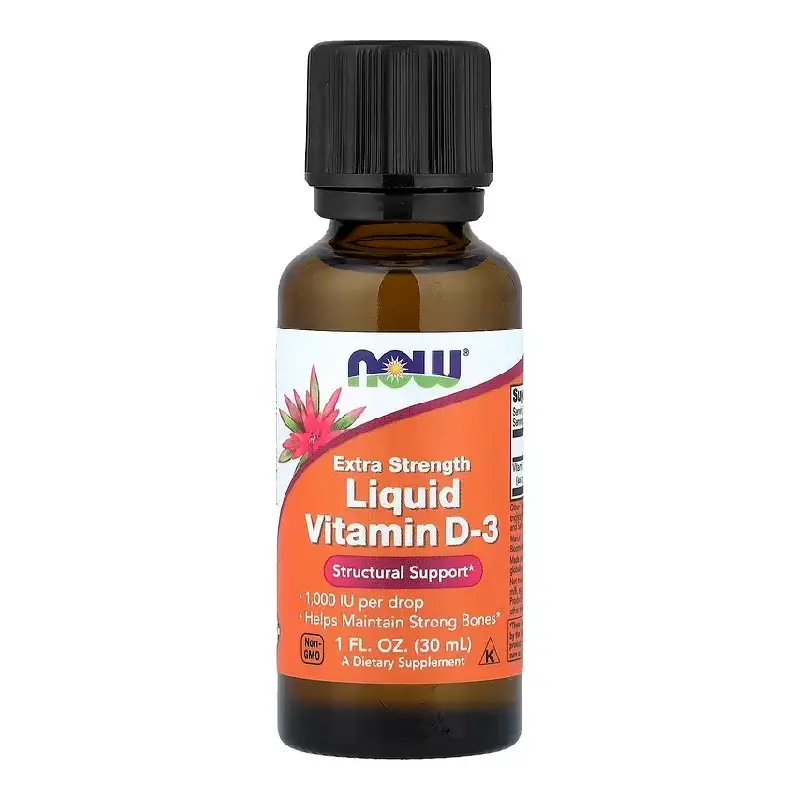 Vitamina D-3 Lichida Extra, 1000 UI/picatura, 30 ml, Now Foods