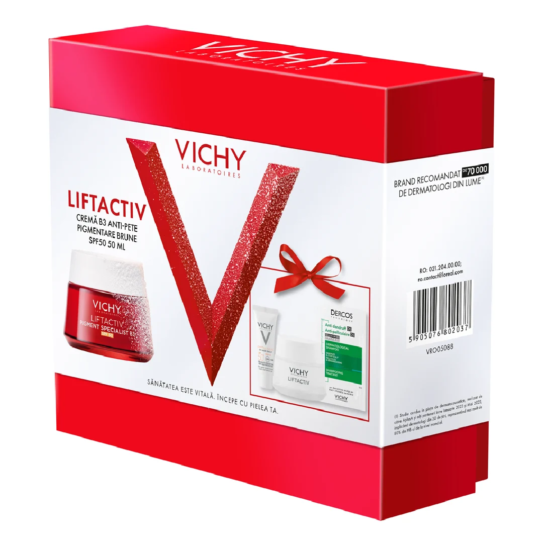 Trusa Crema cu SPF 50 Liftactiv Pigment Specialist B3, 50 ml, Vichy