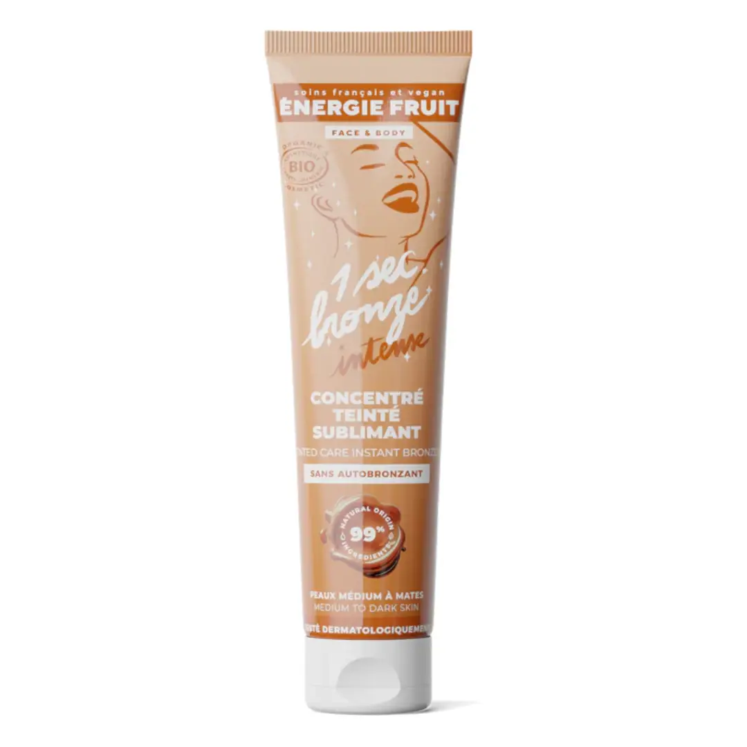 Lotiune iluminatoare fata si corp cu efect de bronz instant Mid to Dark skin, 100ml, Energie Fruit