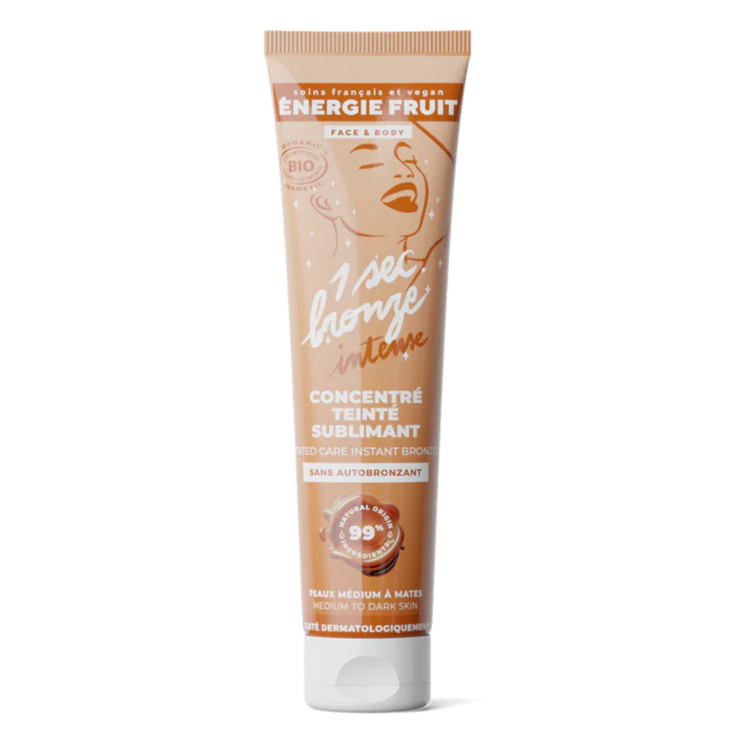 Lotiune iluminatoare fata si corp cu efect de bronz instant Mid to Dark skin, 100ml, Energie Fruit