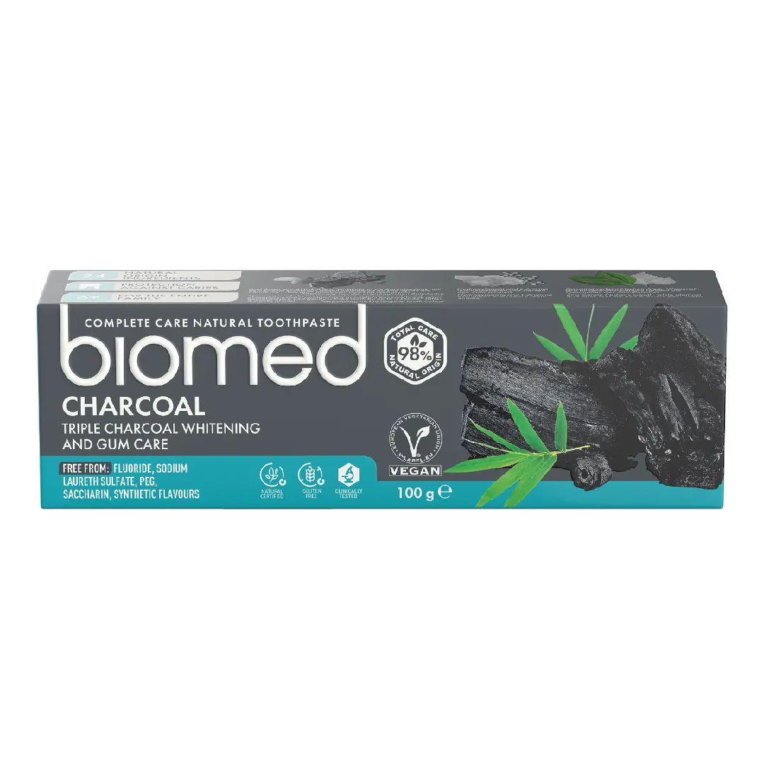 Pasta de dinti Charcoal, 100 g, Biomed
