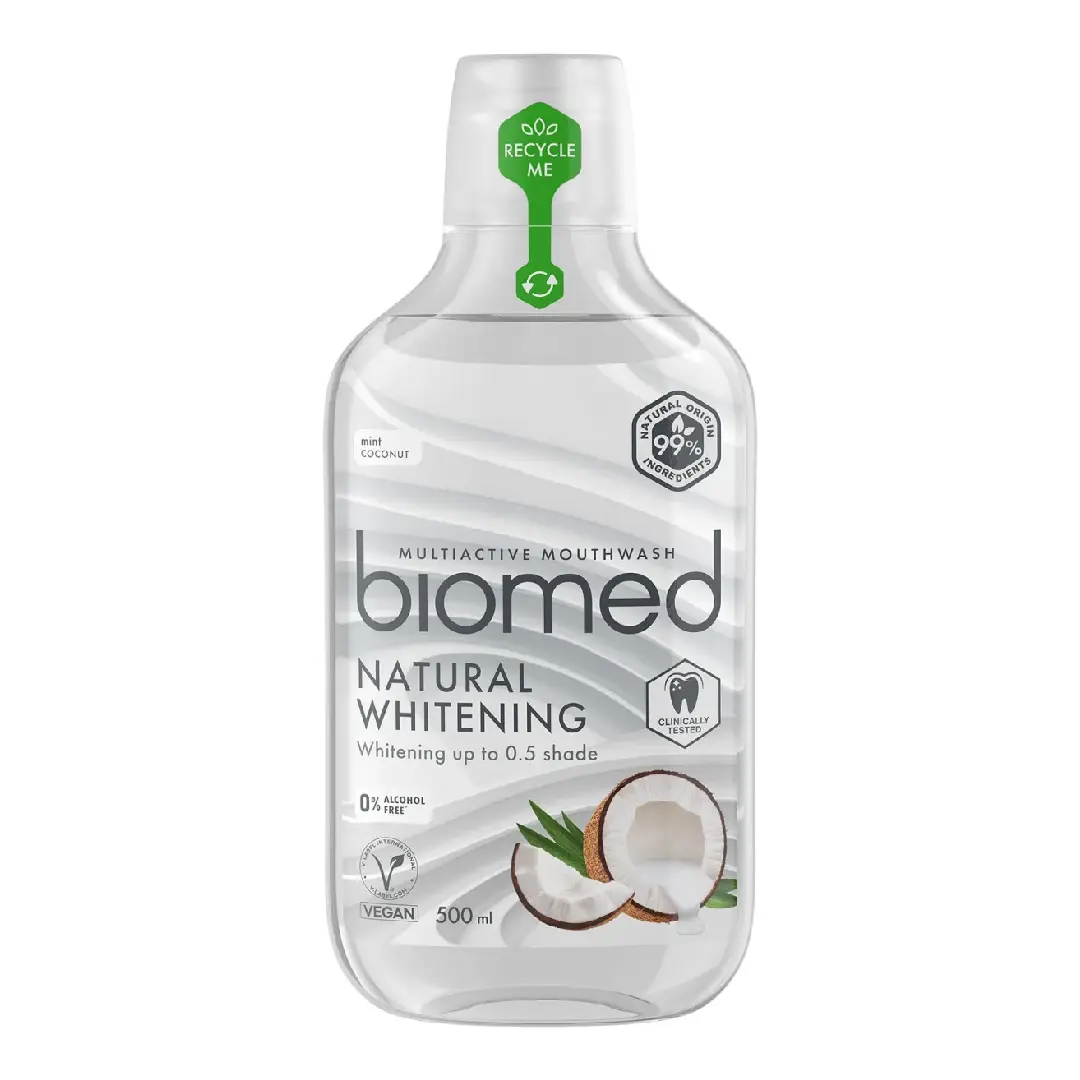 Apa de gura Natural Whitening, 500 ml, Biomed
