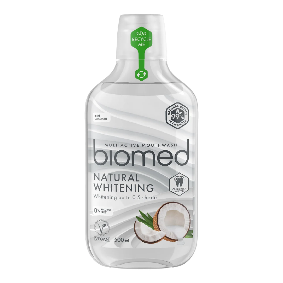 Apa de gura Natural Whitening, 500 ml, Biomed