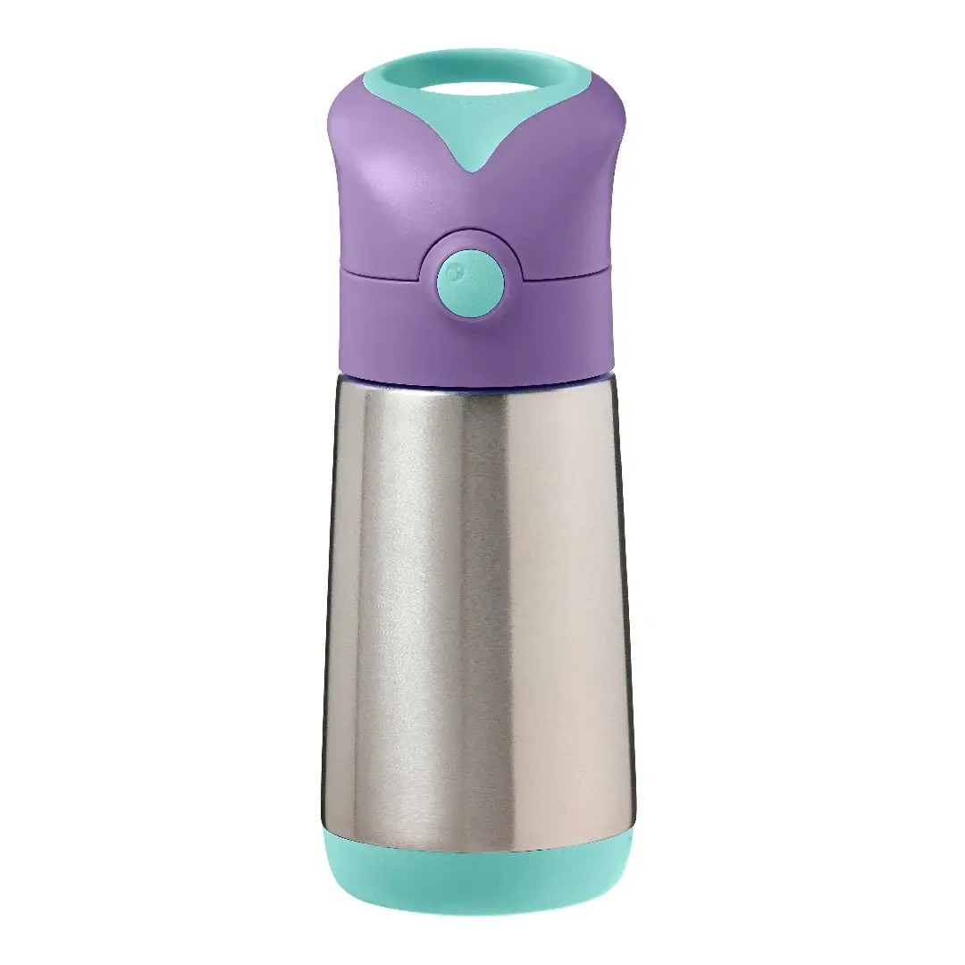 Cana termos cu pai, 12 luni+, Mov/Verde, 350 ml, B.Box