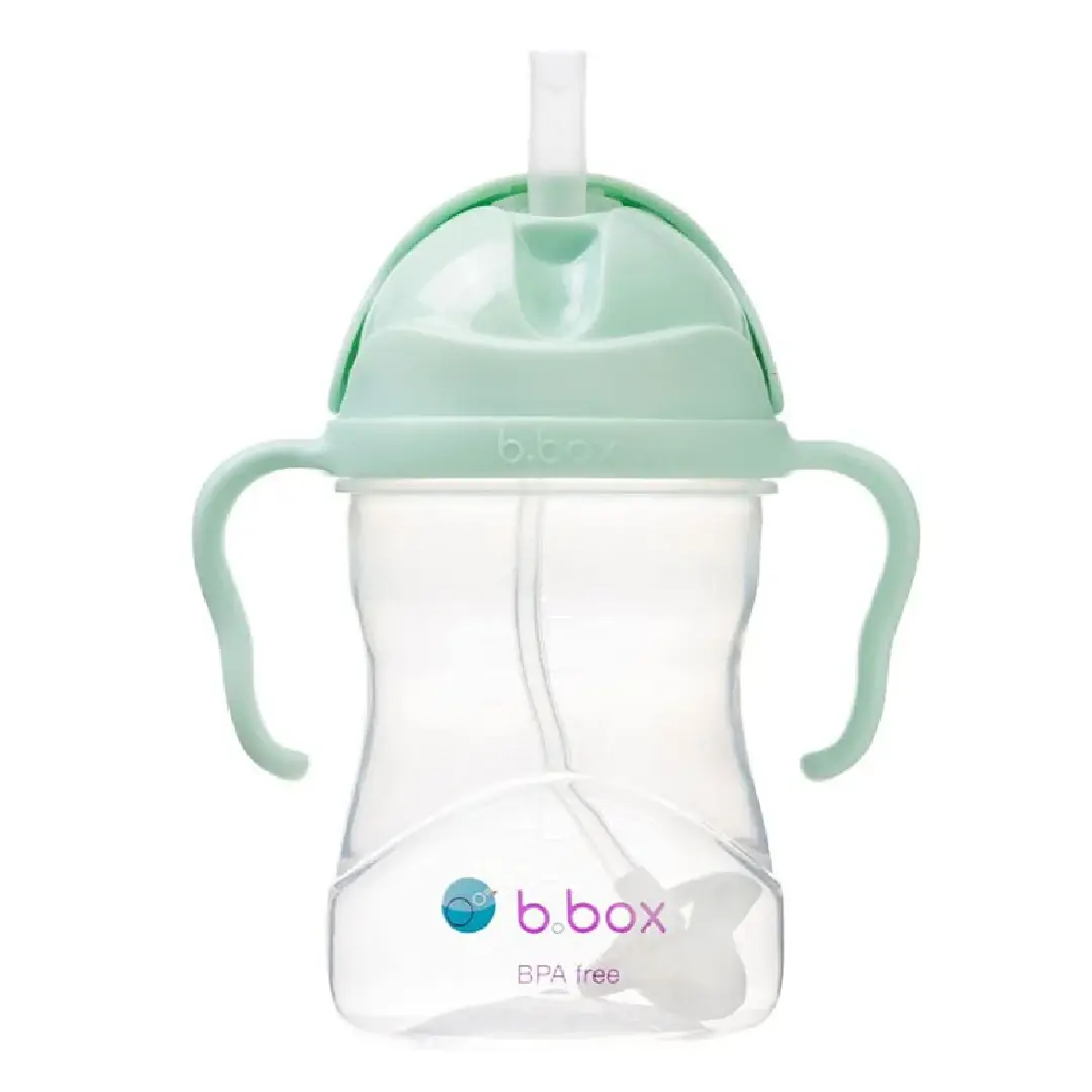 Cana cu pai, 6 luni+, Verde Fistic, 240 ml, B.Box